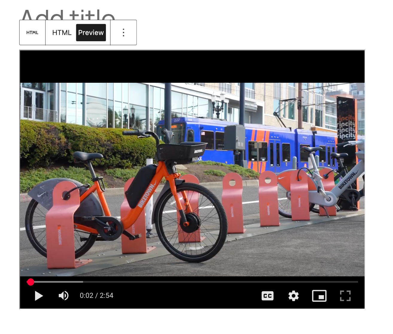 WordPress blokkeditor: Custom HTML blokkba beillesztett iframe embed