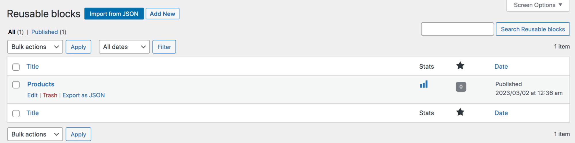 Synced patternök kezelése és listázása a WordPressben