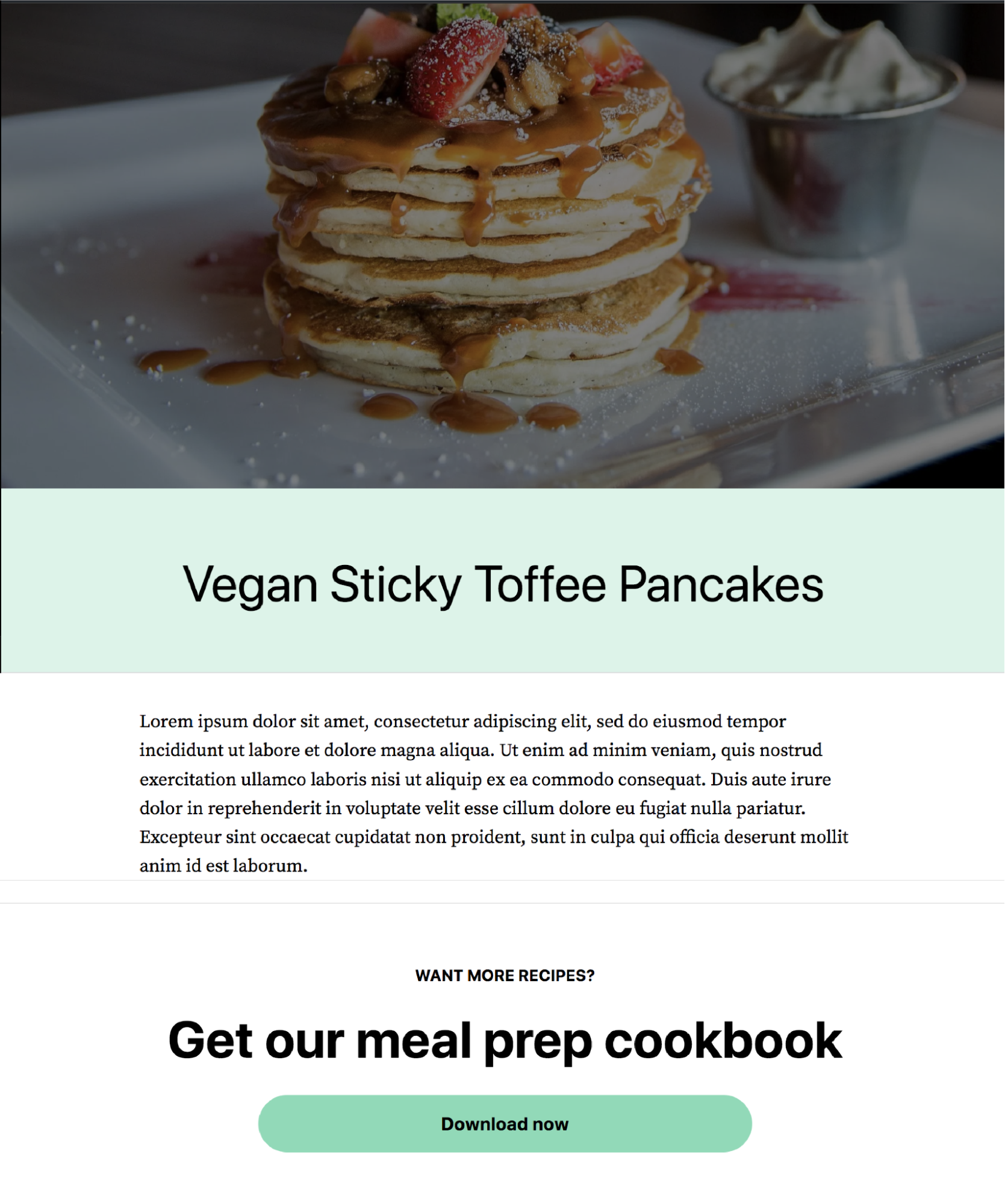 CTA megjelenése egy blogposzt alján a frontenden